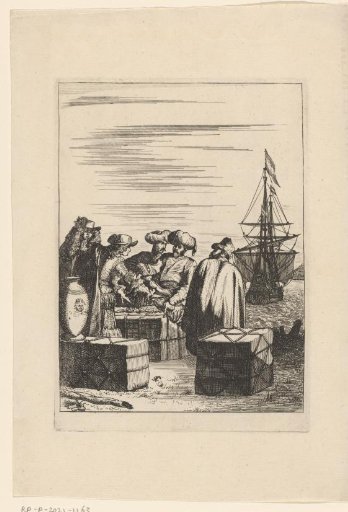 Five merchants on the coast, possibly in the Levant