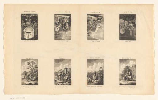 Eight biblical scenes from the Gospels according to Luke, John, and Mark