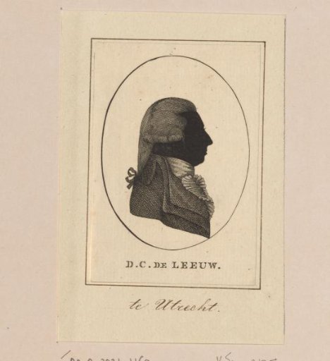 Silhouette portrait of Daniel Cornelis de Leeuw