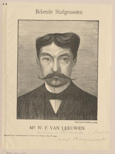 Portrait of Wilhelmus Frederik van Leeuwen
