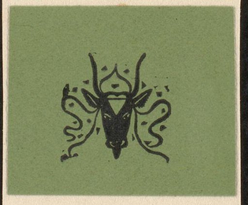 Closing vignette with a bull's head