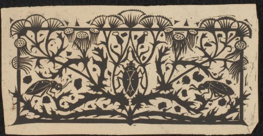 Title page head with beetles and thistles