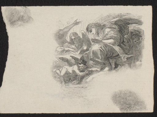 Cloud with angels and a cherub