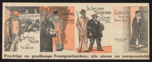 Advertisement leaflet for four publications of the Modern-Bibliotheek
