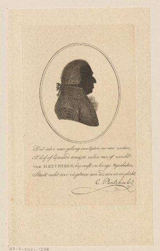 Silhouette Portrait of August Robbert van Heeckeren van Suideras
