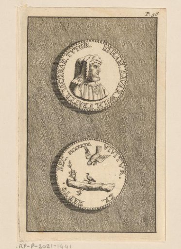 Medal with the portrait of John of Bavaria and a falcon diving upon a dove