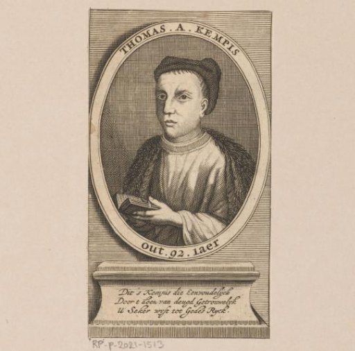 Portrait of Thomas à Kempis at the age of 92
