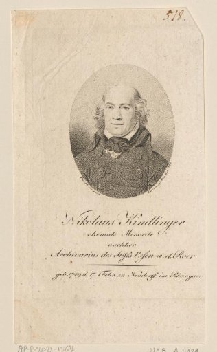 Portrait of Nikolaus Kindlinger