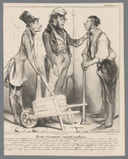 Robert Macaire and Bertrand with a road mender