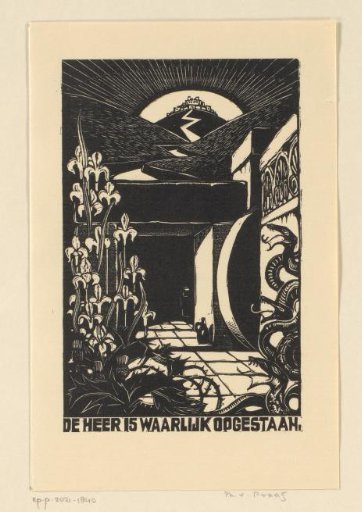 Easter card by Bernard W.M. Ottevanger for 1934