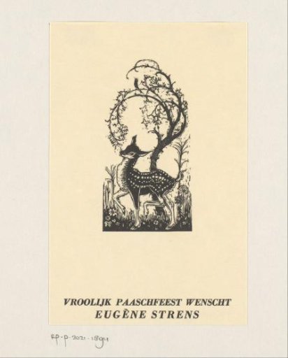 Easter Card by Eugène Strens for 1938