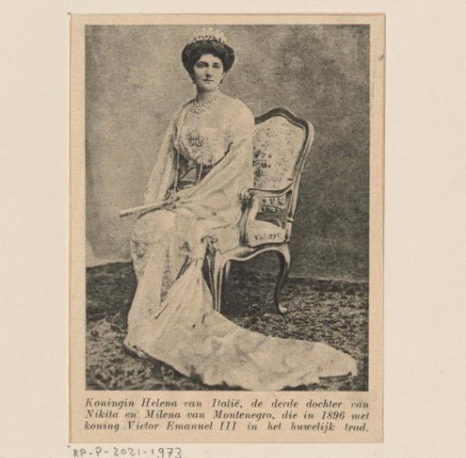 Portrait of Helena of Montenegro, Queen of Italy