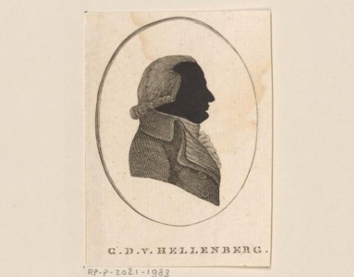 Silhouette portrait of Godefridus Domenicus van Hellenberg