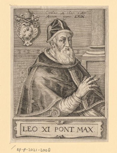Portrait of Pope Leo XI at the age of 69