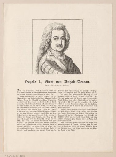 Portrait of Leopold I of Anhalt-Dessau