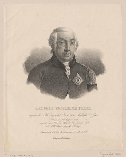 Portrait of Leopold III Frederick Francis of Anhalt-Dessau
