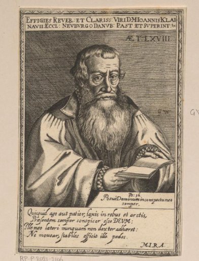 Portrait of Johann Klainau at the age of 68
