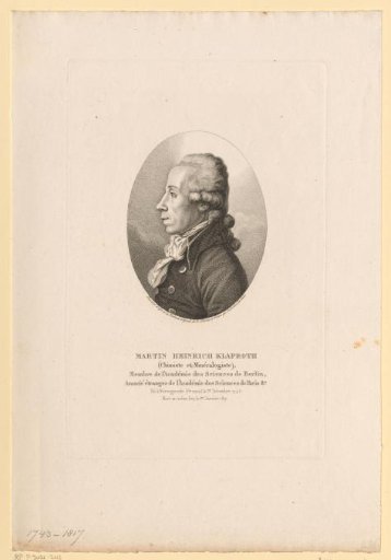Portrait of Martin Heinrich Klaproth