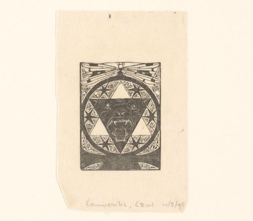Theosophical Emblem with Barking Dog Heads