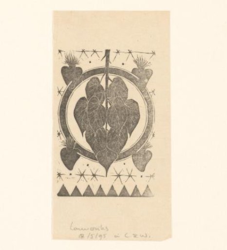 Circle with Leaves and Sacred Hearts