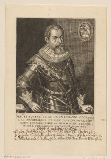 Portrait of Johann George I of Saxony