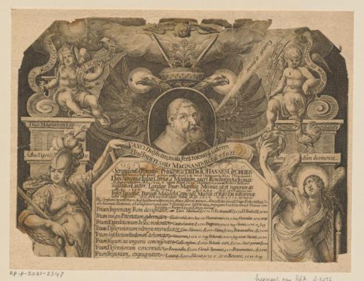 Allegorical representation with portrait of Johann George I of Saxony