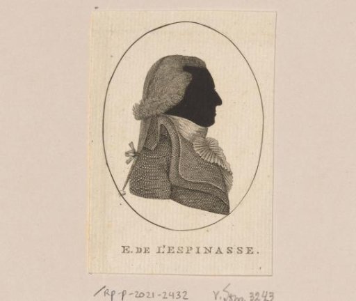 Silhouette portrait of Etienne Lespinasse
