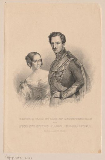 Double portrait of Maria Nikolayevna of Russia and Maximilian of Leuchtenberg