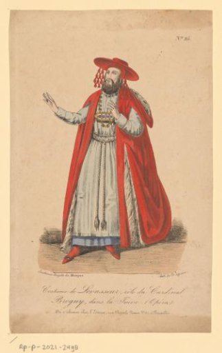 Portrait of Nicolas Levasseur in the role of Cardinal de Brogni from the opera La Juive