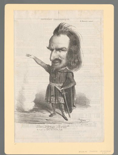Caricature of Nicolas Levasseur