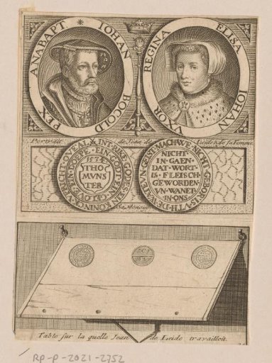 Double Portrait of Jan van Leiden and Elisabeth Wandscherer and Van Leiden's Worktable