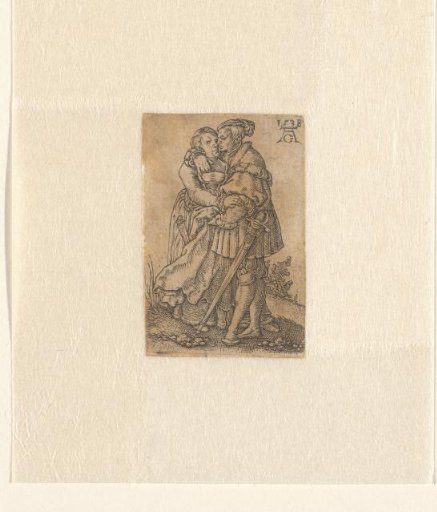 Embracing couple
