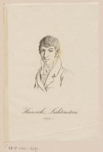 Portrait of Martin Hinrich Lichtenstein