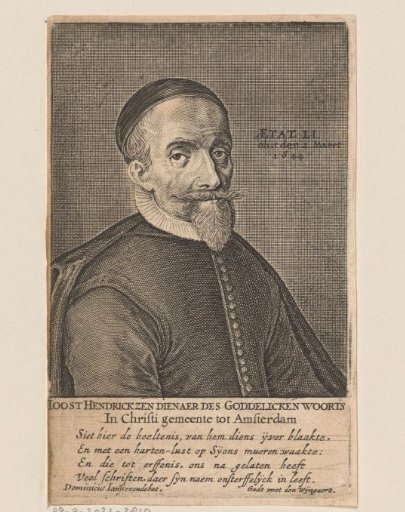 Portrait of Joost Hendriksz.