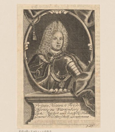 Portrait of Heinrich Friedrich, Prince of Württemberg