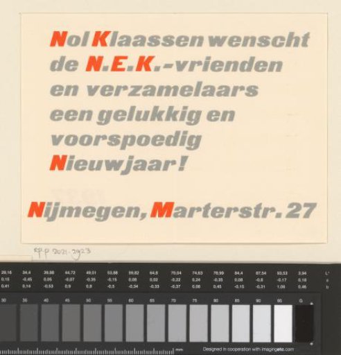 New Year's greeting for 1937 from Nol Klaassen to the members of the Nederlandsche Exlibriskring