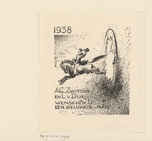 New Year's greeting for 1938 from A.C. Zwitser and L. van Dijk