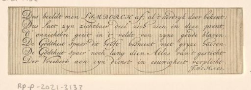 Poem in praise of a portrait of Philippus van Limborch