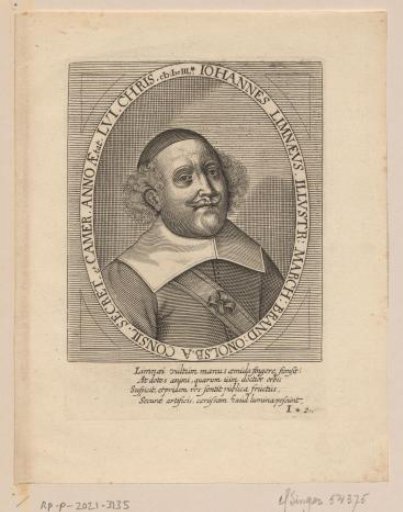 Portrait of Johannes Limnäus at the age of 56
