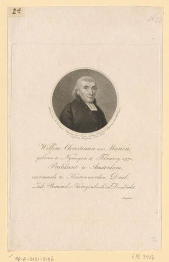 Portrait of Willem Christiaan van Manen