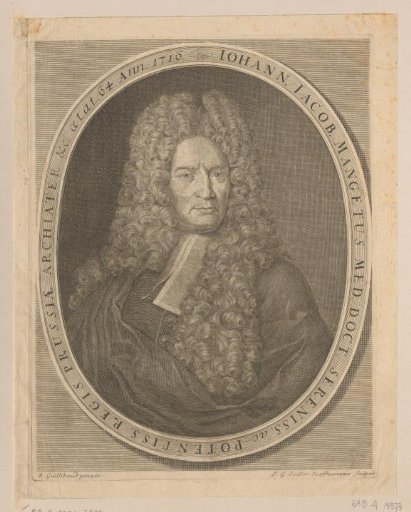 Portrait of Jean-Jacques Manget at the Age of 64