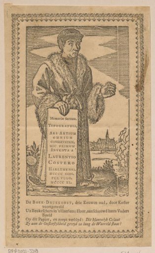 Portrait of Laurens Janszoon Coster