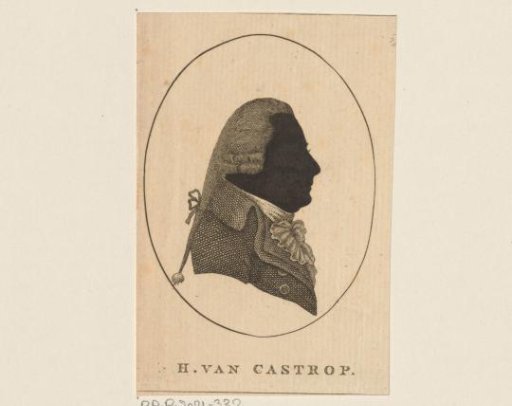 Silhouette portrait of Hendrik van Castrop