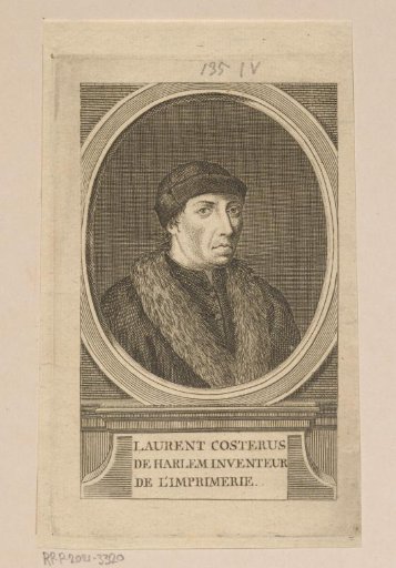 Portrait of Laurens Janszoon Coster