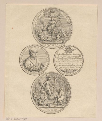 Medals with the portrait of Laurens Janszoon Coster