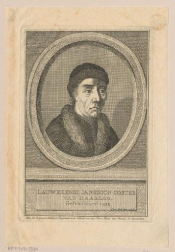 Portrait of Laurens Janszoon Coster