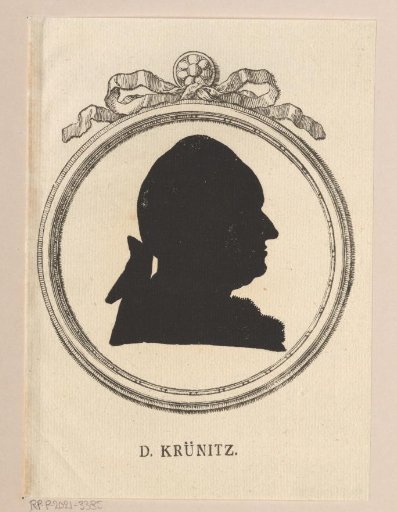 Silhouette Portrait of Johann Georg Krünitz