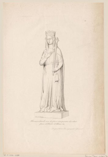 Portrait of Ermentrudis of Orléans, Queen of France