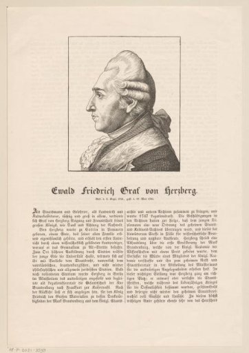 Portrait of Ewald Friedrich von Hertzberg
