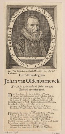 Portrait of Johan van Oldenbarnevelt at the age of 70